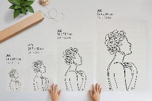 Art print from the women's lineart collection