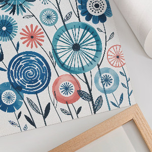 Decorative poster with a floral arrangement