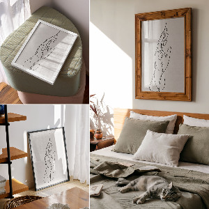 Straight hand wall art