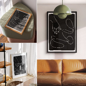 Wall print featuring abstract lines