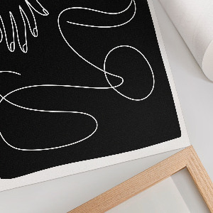 Wall print featuring abstract lines