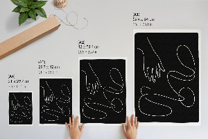 Wall print featuring abstract lines
