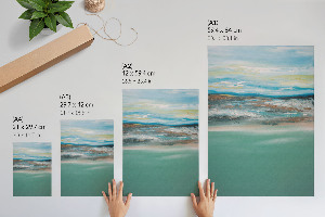 Decorative poster depicting a peaceful landscape