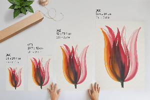 Art print featuring a colorful flower