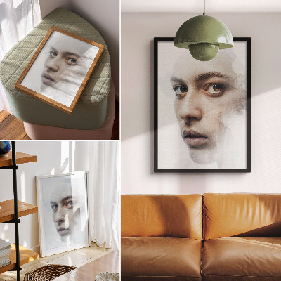 Decorative poster Subtle face