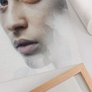 Decorative poster Subtle face