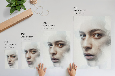 Decorative poster Subtle face