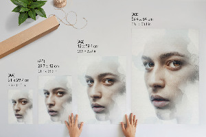 Decorative poster Subtle face