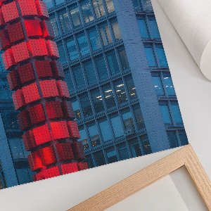 Poster showing a red tower