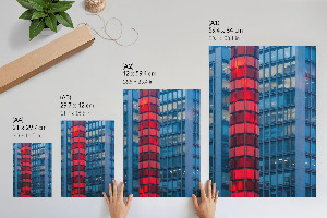 Poster showing a red tower