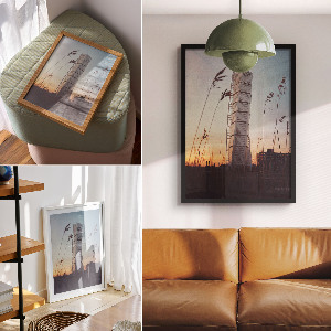 Modern skyscraper wall print
