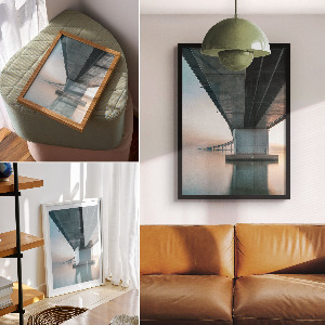 Decorative poster Modern bridge