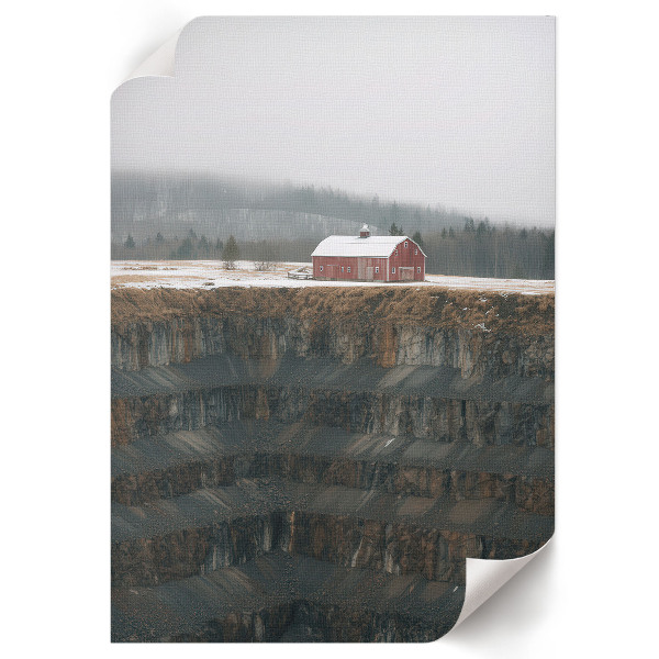 Poster with a winter landscape