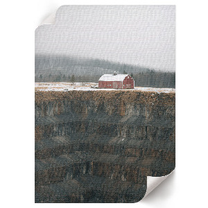 Poster with a winter landscape