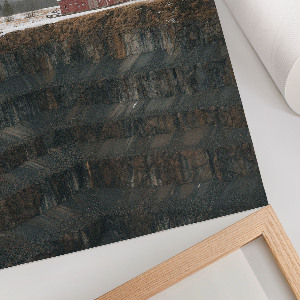 Poster with a winter landscape