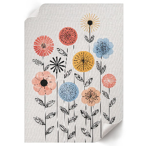 Wall print with a floral pattern