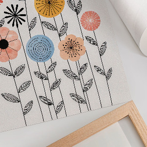 Wall print with a floral pattern