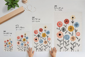 Wall print with a floral pattern