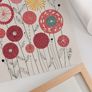 Wall print with a flowers illustration
