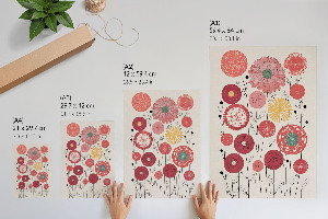Wall print with a flowers illustration