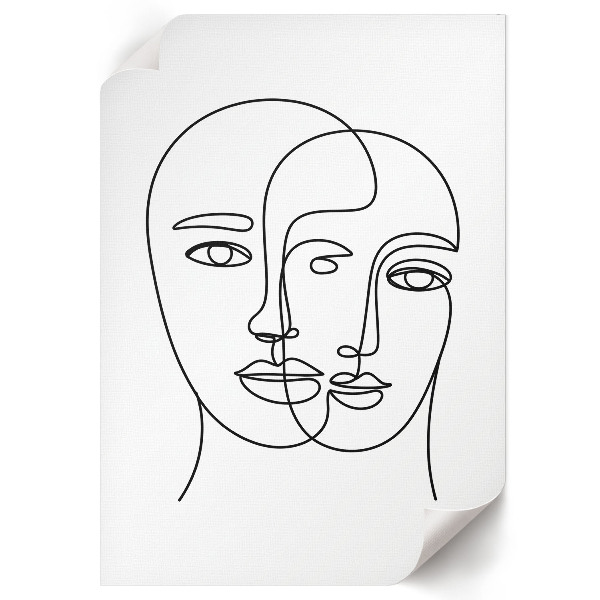 Decorative poster Complex faces