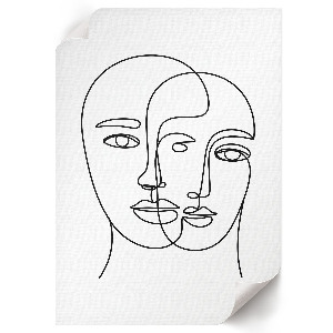 Decorative poster Complex faces