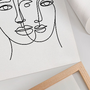 Decorative poster Complex faces