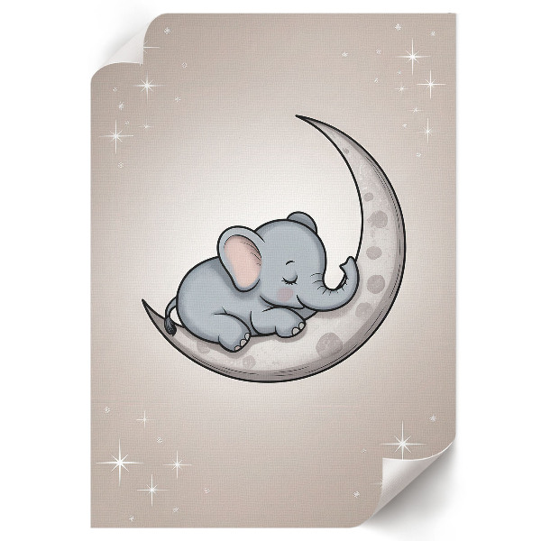 Poster Elephant on the moon