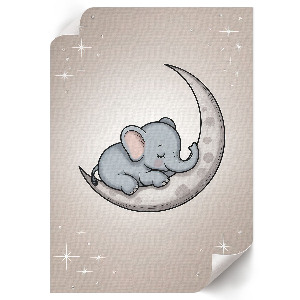 Poster Elephant on the moon
