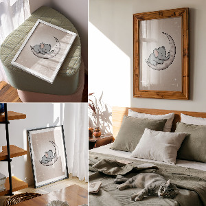 Poster Elephant on the moon