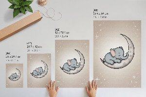 Poster Elephant on the moon