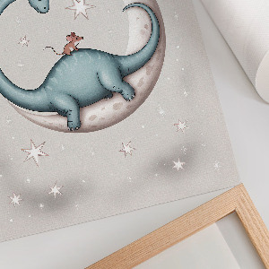 Dinosaur on the Moon wall art