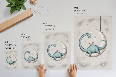 Wall art Dinosaur on the moon