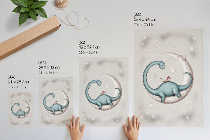 Dinosaur on the Moon wall art