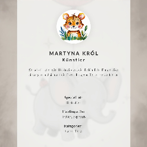 Wall print featuring an elephant holding a balloon