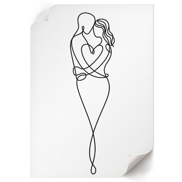 Decorative poster Love line