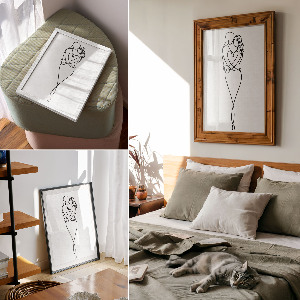 Decorative poster Love line