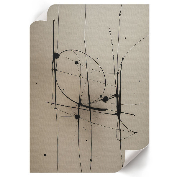Wall art with an abstract spotted motif