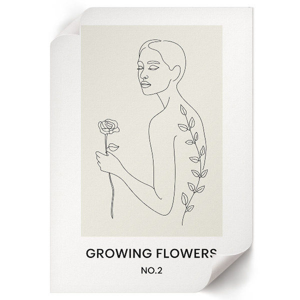 Art print with plant graphics