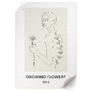 Art print with plant graphics