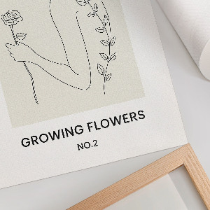 Art print with plant graphics