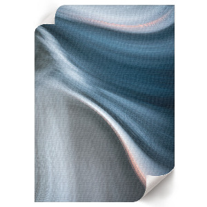 Decorative poster with a blue waves design