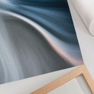 Decorative poster with a blue waves design