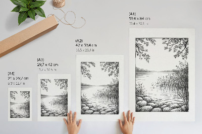 Poster Sketch of the lake