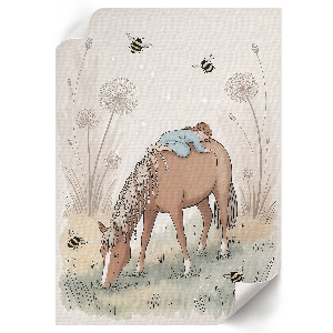 Drawing of a horse wall art