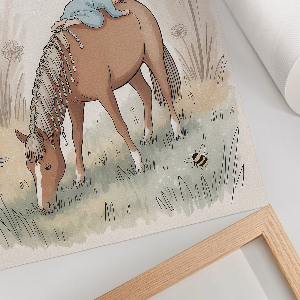 Drawing of a horse wall art