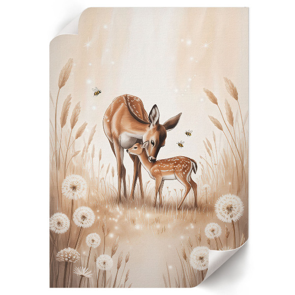 Wall print featuring two deer