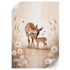 Wall print featuring two deer