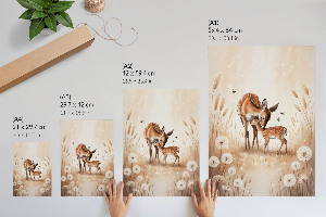 Wall print featuring two deer