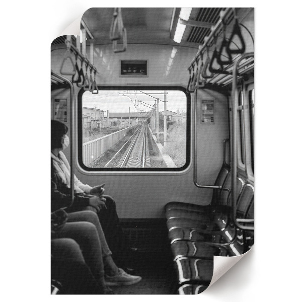 Decorative poster Traveling by train